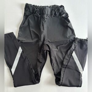 Running‎ Room Fit Wear Pants Woman’s Black Night Reflective Stripes Size Small